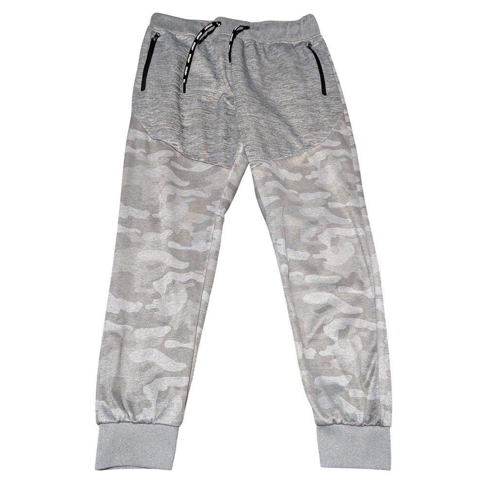 Airwalk Joggers Mens XL Grey Camo Vintage Sweatpants Zip Pockets Tapered Y2K